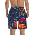 thumbnail image 3 of Disketp Men'S Swim Trunks Hawaiian Breathable Surf Beach Swimsuits Mesh Lining Beach Shorts With Pockets-Tropical Flower, 3 of 9