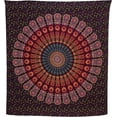thumbnail image 4 of Gojian Handmade Indian hippie Bohemian Psychedelic Peacock Mandala Wall hanging College Dorm Beach Throws Table Cloth Bedding Tapestry, 4 of 6