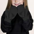 thumbnail image 2 of SGFCWSX Kids Snow Gloves Winter Knit Full Finger Daily Use Mittens for Boys Girls Fleece Lined Warm Gloves Black Free Size, 2 of 7