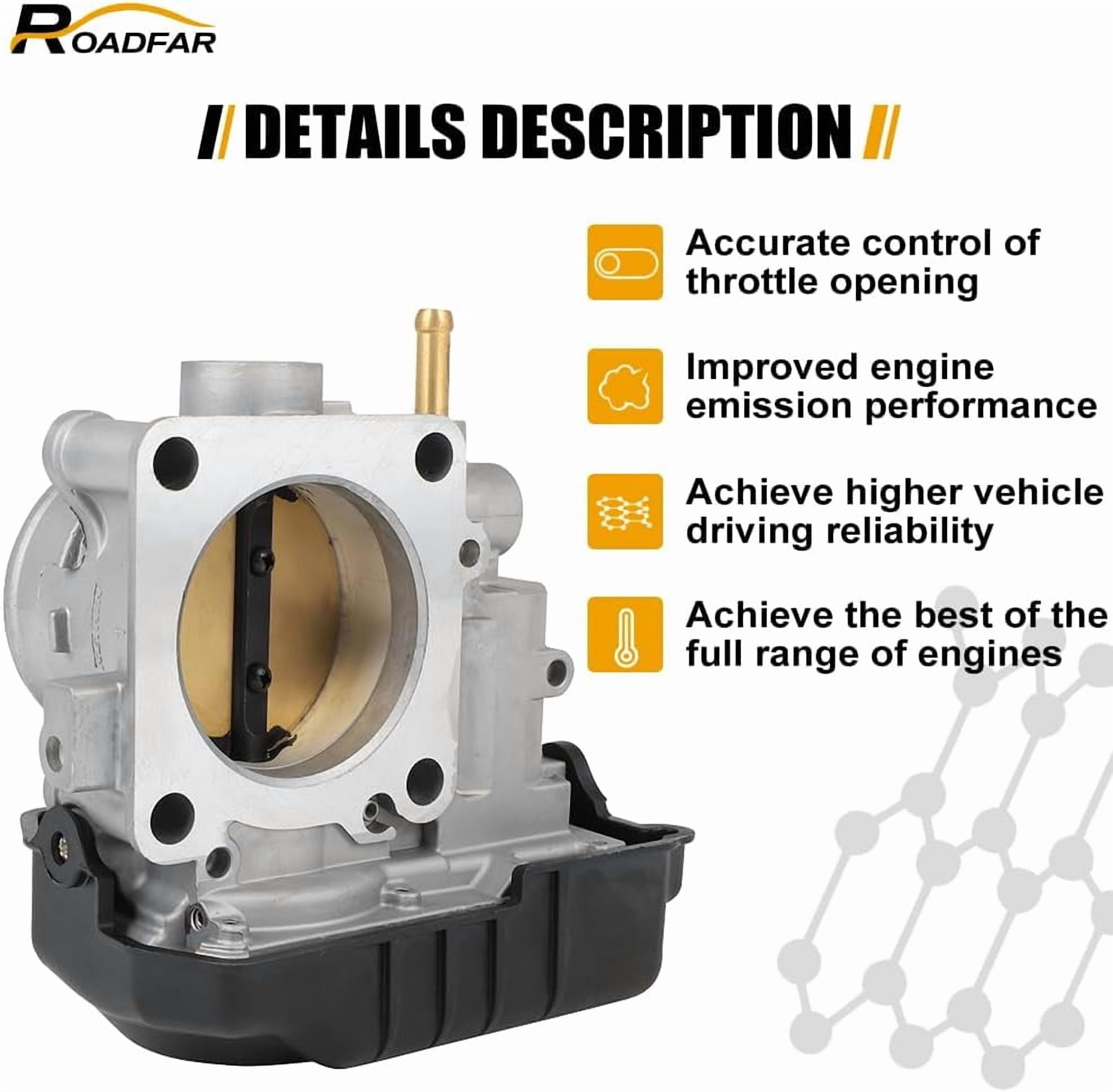 ROADFAR Electric Throttle Body Assembly 672010 – Fits 2013-2017 Honda Accord, 2015-2019 Honda CR-V, 2016-2021 Acura ILX & 2015-2020 Acura TLX (Replaces 164005A2A02)
