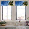 thumbnail image 3 of LALILO Kitchen Curtain Valance Christmas Tree Tree With Rod Pocket Window Curtain 52"x 18" Set of 2, 3 of 5