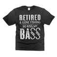 thumbnail image 2 of Mens Retired Shirt Gone Fishing So Kiss My Bass Shirt Fishing Joke Shirt Funny Fishing Shirt (X-Large Navy Blue), 2 of 6