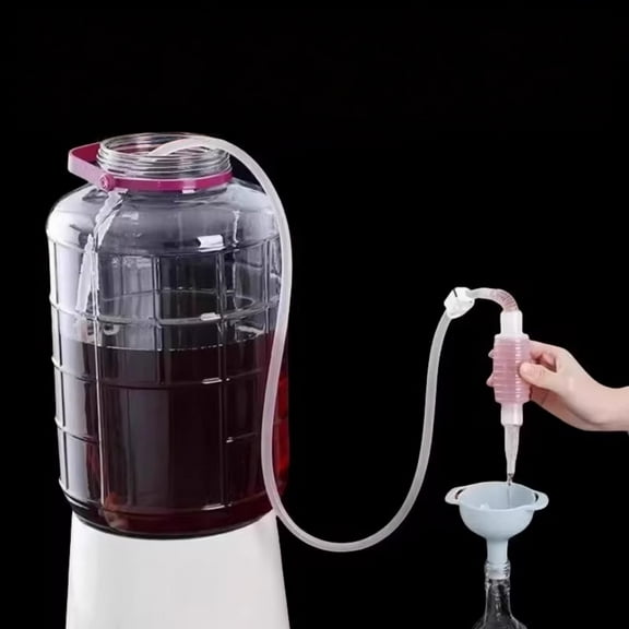 Food Grade Wine Filter Kit, Household Semi-Automatic Siphon Wine Extractor and Enzyme Baijiu Filter Equipment for Home Brewing