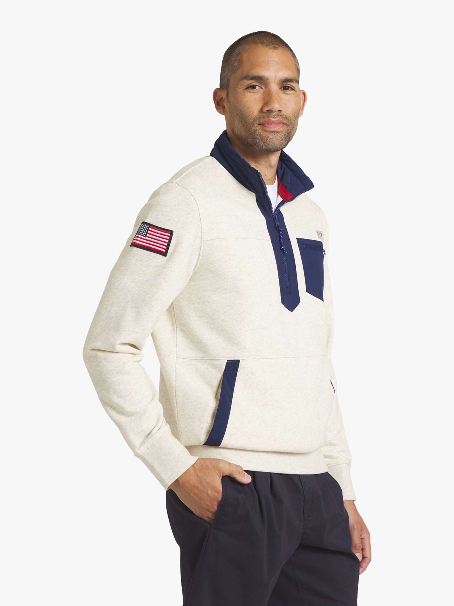 Chaps Men's Island French Terry Quarter Zip Sweatshirt, Sizes S - 2XL