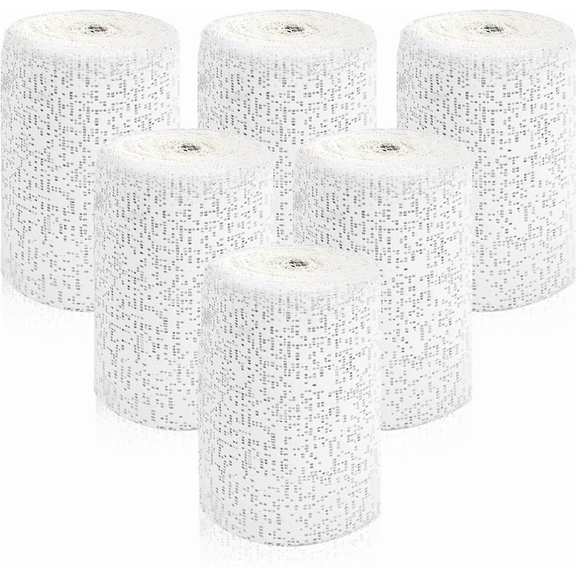 NOGIS 6 Pack Plaster Bandages 4 Inch x 106 Inch White Plasters Cloth Rolls Plaster Gauze Strips Bulk for Craft, Mask Making, Scenery Art, Belly Cast, Body Casts