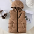 thumbnail image 2 of REDARER Kids Hooded Puffer Vest, Warm Insulated Sleeveless Jacket for Boys and Girls, Padded Outdoor Wear for Cold Weather,Size:8-10 Years, 2 of 9
