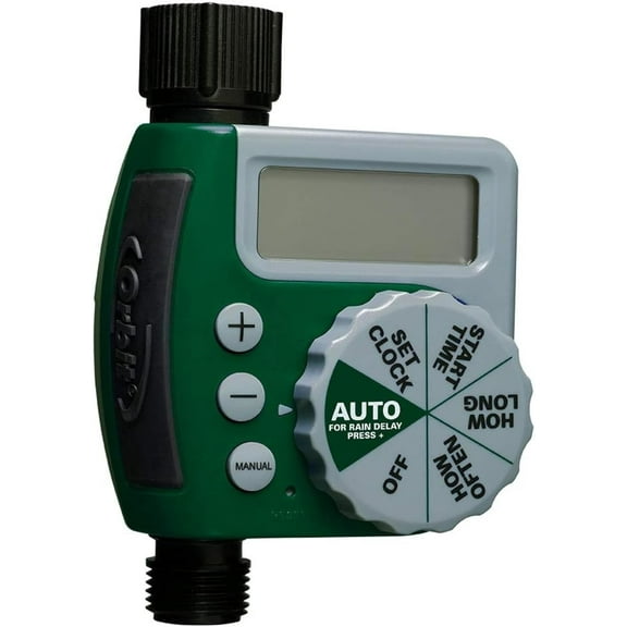 Single-Outlet Hose Watering Timer, 1 Outlet, Green