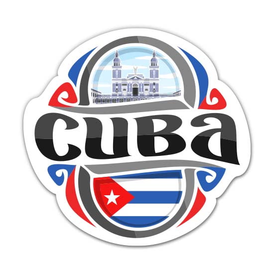 Cuba - 3" Vinyl Sticker - For Car Laptop Water Bottle Phone - Waterproof Decal