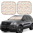 Picia Dessert 2 Piece Car Windshield Sun Shade Foldable Foldable Sun