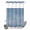 Denim, Navy, Gray, variant on No Hook Shower Curtain, Vintage Light Blue Shower Curtains for Bathroom with See Through Top Window, Modern Abstract Retro Art Waterproof & Washable Bath Curtain Extra Long 72"x84"