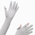 thumbnail image 5 of Cdudpw Full Finger UV Protection Gloves Driving Gloves Women, Breathable Touchscreen UPF Glove Sun Protection Glove(Light Gray), 5 of 5