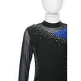 thumbnail image 4 of iiniim Gymnastics Leotards for Girls Rhinestone Figure Skating Long Sleeve Ballet Bodysuit Dancewear A Blue 14, 4 of 7