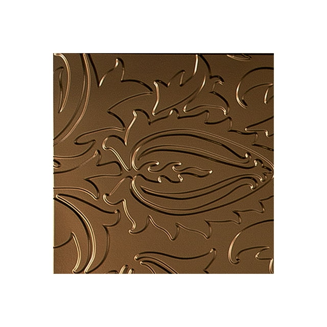 FASÄDE Easy Installation Nettle Oil Rubbed Bronze Wall Panel Sample (12" X 12" Sample)