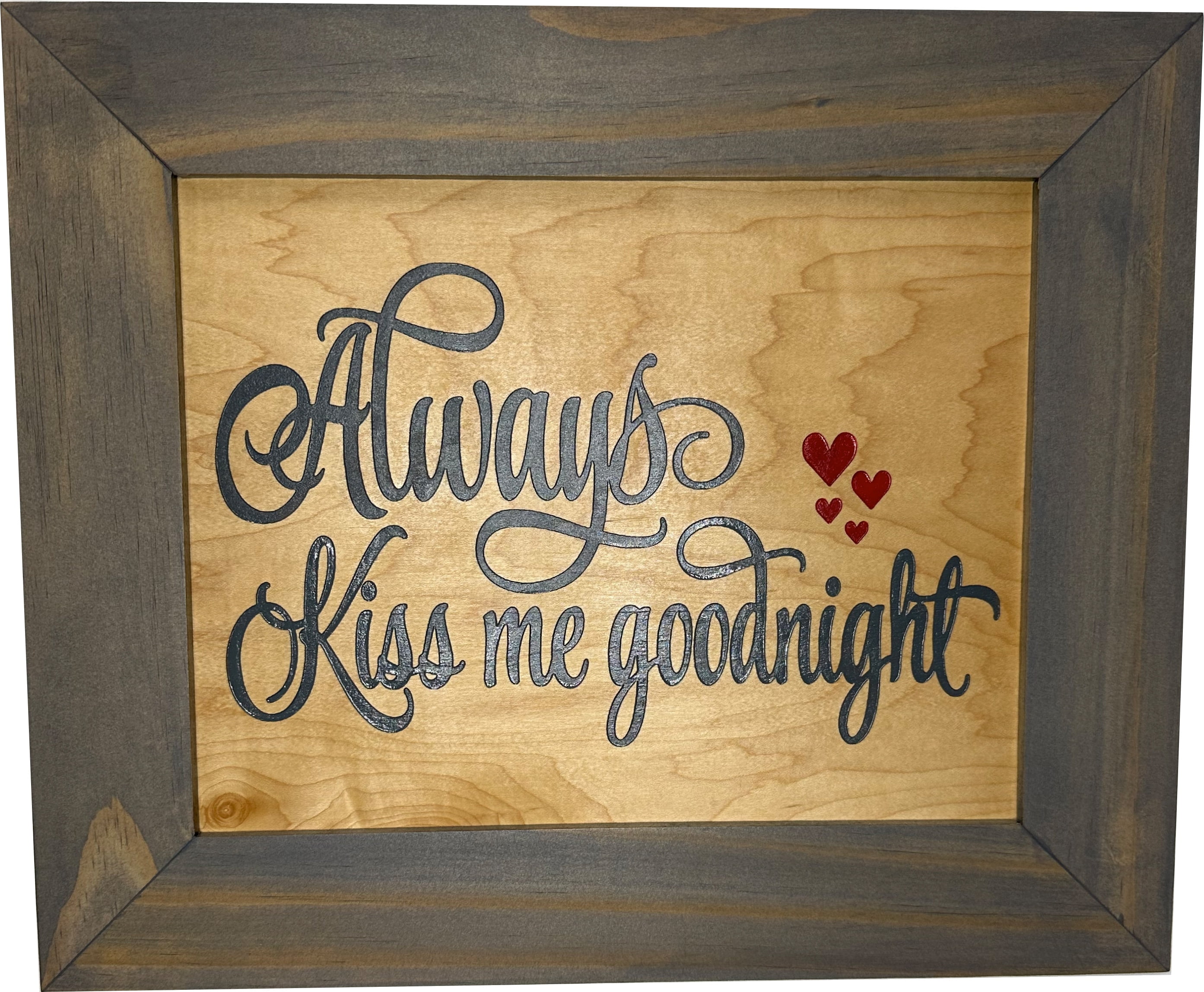 Concealed Gun Storage Cabinet - Always Kiss Me Goodnight Wall Decor Hidden Gun Cabinet by Bellewood Designs