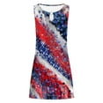 thumbnail image 4 of SZJXBUY Womens Dresses Keyhole 4th of July Summer Dresses for Women 2024 Memorial Day Garden Flag Patriots Sundress Keyhole Neck American Girl Dress, 4 of 5