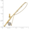 thumbnail image 2 of FJC Finejewelers 10 kt Yellow Gold with Rhodium 3-D Fly Rod Fishing Pole Charm 18 x 64 mm, 2 of 6