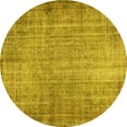thumbnail image 1 of Ahgly Company Indoor Round Abstract Yellow Contemporary Area Rugs, 6' Round, 1 of 4