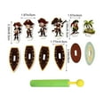 thumbnail image 2 of 12pc Pirate Water Gun Toys Set - Floating Bath Time Targets for Pool Play, Outdoor Splash Battle Game with EVA Stickers, Bathroom Swim Party Supplies​(B), 2 of 8