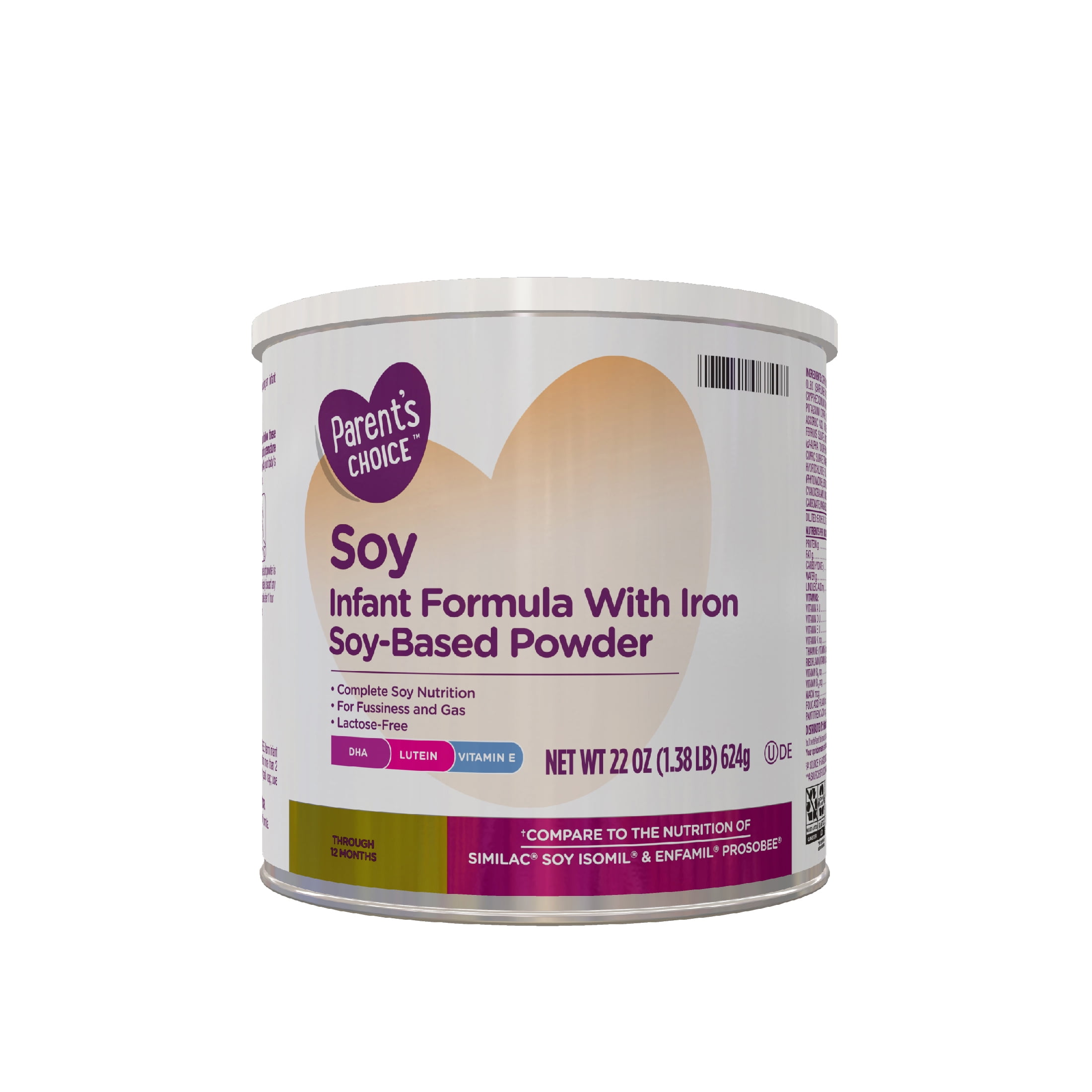 Parent's Choice Soy Baby Formula Powder with Iron, Lactose-Free, 22 oz