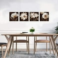 thumbnail image 5 of Canvas Wall Art Contemporary Simple Life White Flowers Floral Canvas Painting Pictures for Home Bedroom Decor - 4 Panels Framed Artwork Canvas Prints Brown Giclee Poster for Living Room Bathroom Decor, 5 of 6