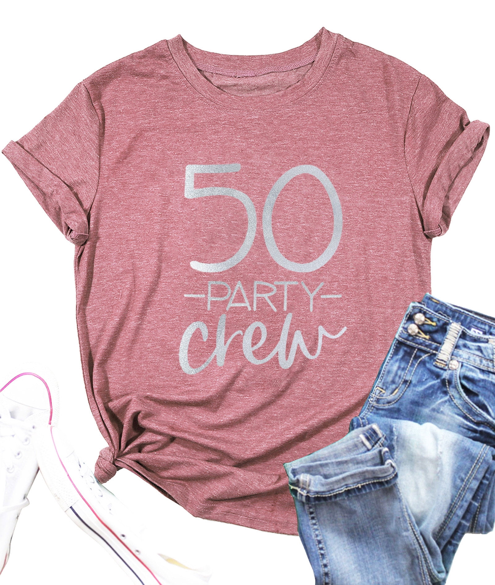 YI XIANG RAN 50th Birthday Gifts for Women Fifty Birthday Shirts 50 Years Old Birthday Party