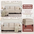 thumbnail image 5 of Walsunny 73.6" Convertible Sectional Sofa Couch L Shaped Couch Reversible Chaise for Small Living Room Apartment,Khaki, 5 of 10
