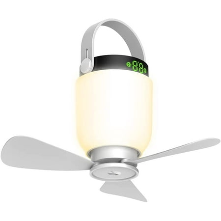 

8000mAh Portable Ceiling Fan Mini USB Camping Fan Battery Operated 10.5inch Diameter Small Rechargeable Fan with Remote Control Tent Fan with Detachable Fan Blade Hanging Hook for Outdoor