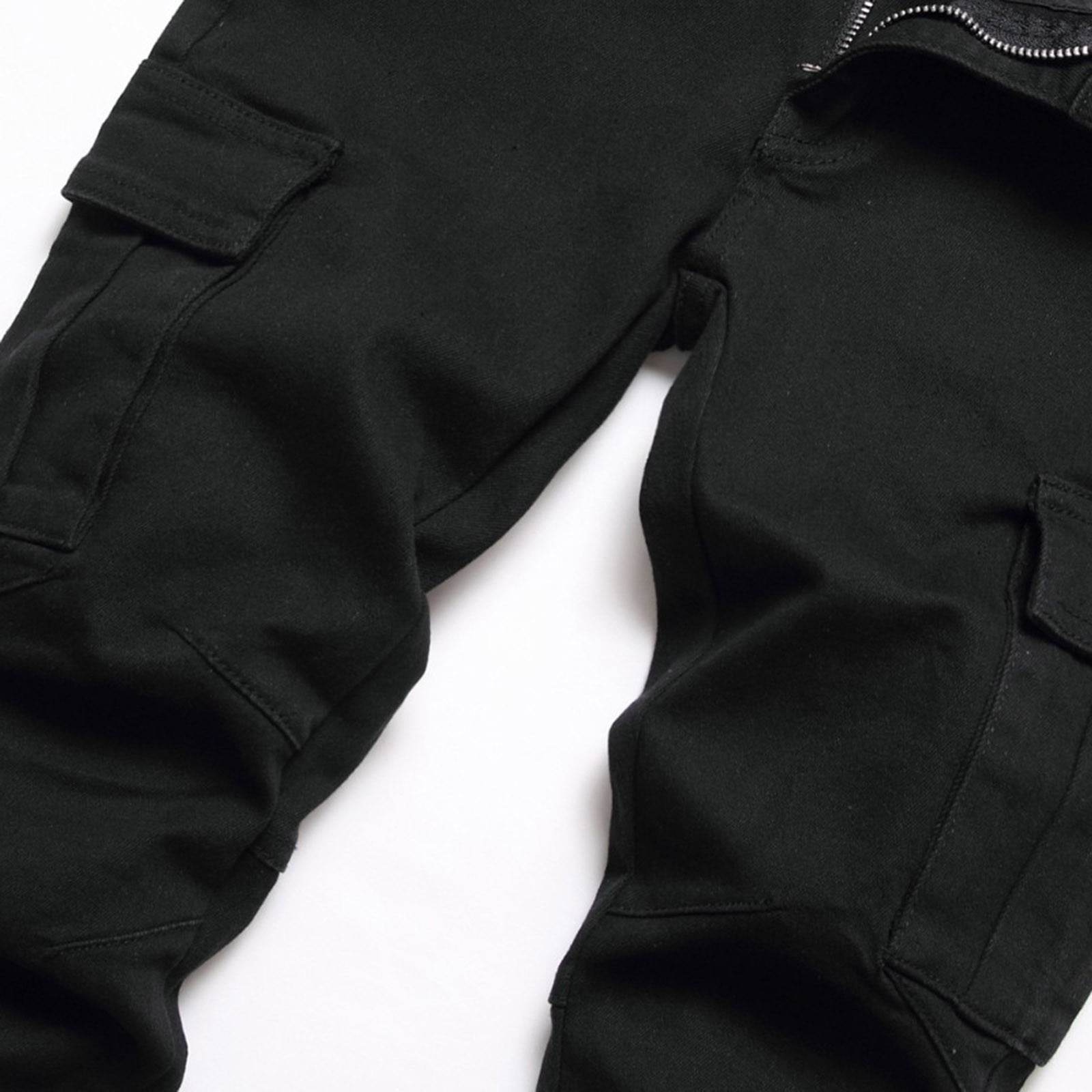 Wdgfv Boys' Jeans Boys Casual Distressed Jeans Comfortable High Street Fashion Long Pants for Kids Durable Stretch Denim Trousers for Everyday Wear Black 14-16 Years