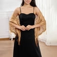 thumbnail image 3 of Elegant Lace Shawl Scarf For Bridal Wedding Evening Gown And Formal Party Versatile Triangle Wrap Wraps 2, 3 of 3