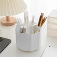 thumbnail image 6 of Yhmxh Pencil Pen Holder, 360° Rotating Pen Holder, Makeup Brush Holder Desk Organizer with 5-Compartment, Large Capacity Desktop Stationery Storage for Office & Home, Art Supplies Desktop Decor, 6 of 6
