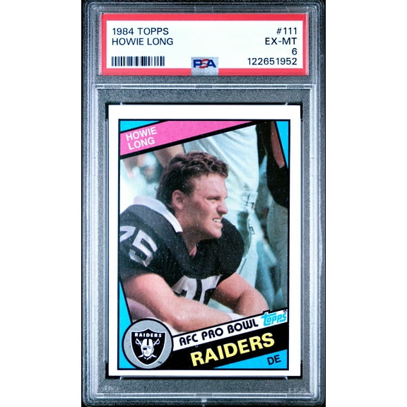 Graded 1984 Topps Howie Long #111 Rookie RC Football Card PSA 6 Excellent