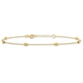 thumbnail image 3 of 14k Yellow Gold Anklet 10 inch 6 mm Polished and D/C with 1in ext., 3 of 6