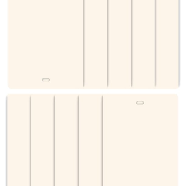 PVC Vertical Blind Replacement Slat 8 PK (82.5" X 3.5", Ivory