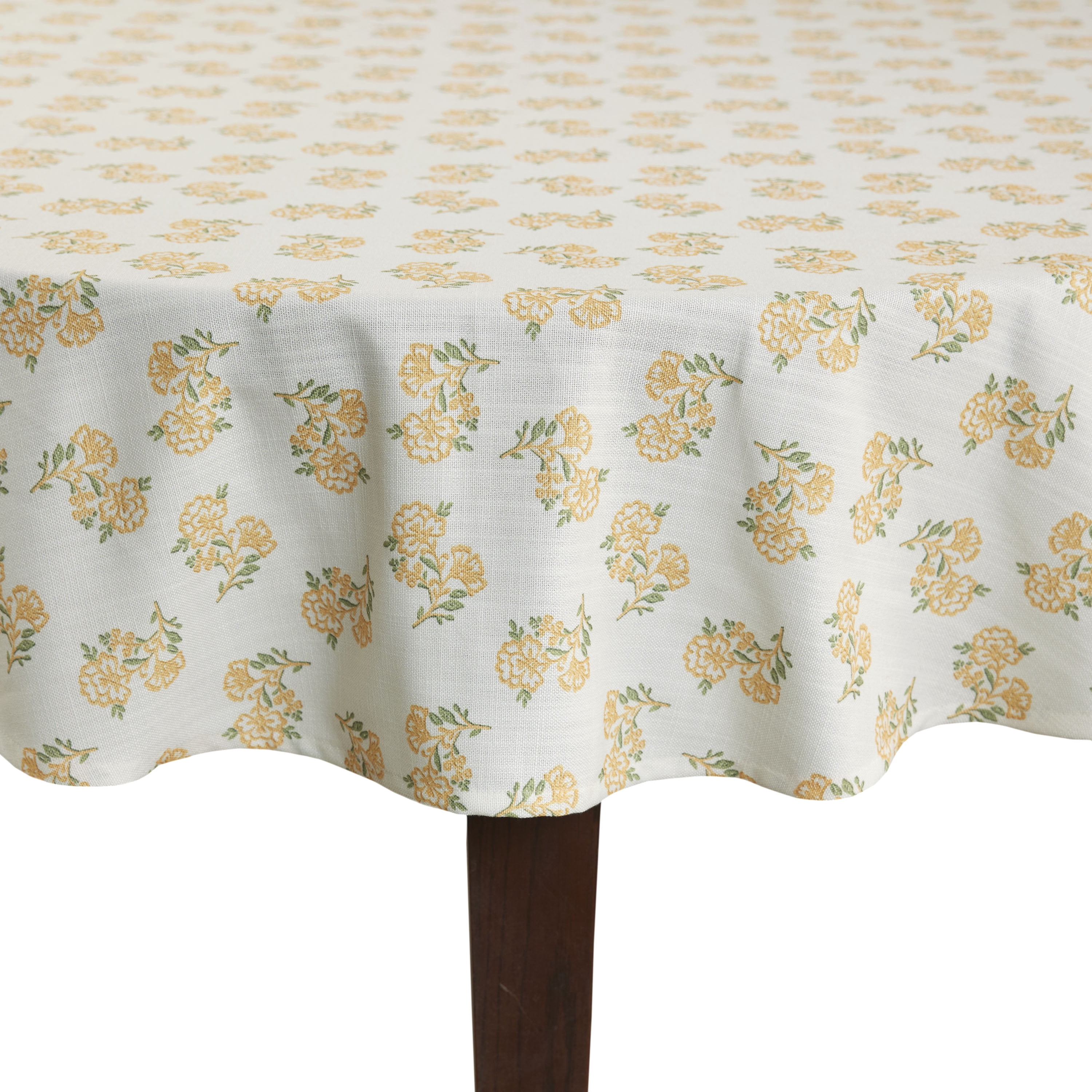 Easter Block Print 70" Round Tablecloth - 100% Cotton, Multi-color