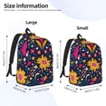 thumbnail image 4 of Balery Cinco De Mayo Floral Vintage Canvas Backpack for Men and Women - Large Capacity, Durable Travel Laptop Bag for School, Work, Hiking, and Outdoor Activities, 4 of 7