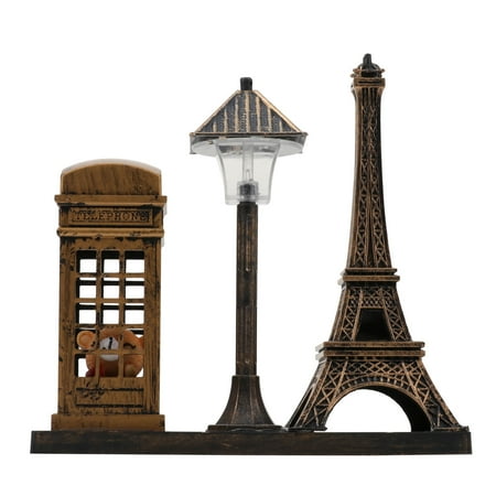 

Tower Eiffel Light Lamp Night Decor Paris Desktop Statue Booth Desk Telephone Street Table Ornament Post Decorative