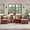 Chocolate, variant on Tina's Home Oversized Modular Sectional Sofa, 8-Seat U-Shaped Couch with Storage Ottoman, Deep Seat Chenille Convertible Sofa for Living Room Apartment Gray