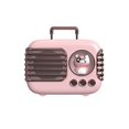 thumbnail image 1 of Minialtavoz inalámbrico Bluetooth con diseño retro creativo para teléfono móvil, subwoofer portátil para exteriores, pequeño audio rosa, 1 of 4