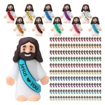 MAE 300 Pcs Mini Figures Little Jesus Love You Action Figures Rubber Toys to Hide and Seek for Religious Party Favors Easter Egg Stuffers Sunday School Baptismc