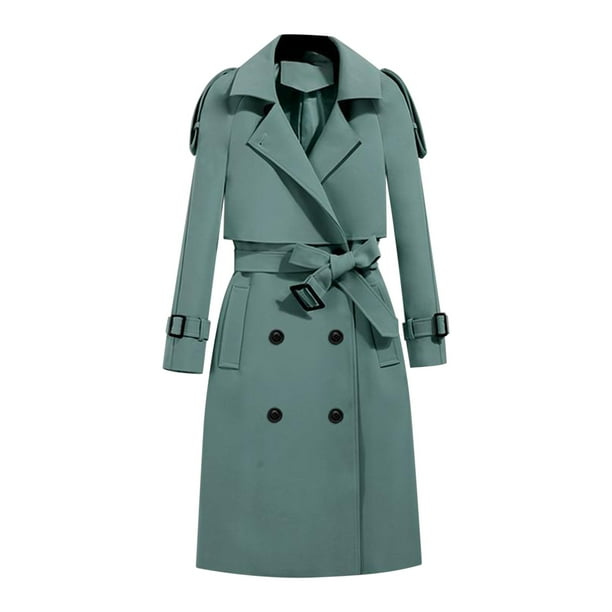 Abrigo informal de manga larga sin capucha y chaquetas de moda para mujer, cuello vuelto, manga larga, informal, cárdigan, blusa, abrigo para mujer
