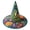 Style 2, variant on Quilted Witch Hat Decorative, Vintage Gothic Cone Hat with Wide Brim for Halloween Costume, Party & Home Display