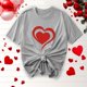 thumbnail image 5 of Camisetas de Manga Corta para Mujeres, Camiseta de Cuello Redondo Impresa de Moda, Primavera Y Verano Casual, 5 of 8