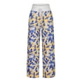 thumbnail image 4 of Womens Wide Leg Pants Womens Spring/Summer High Waist Pants Printed Fashion Flower Print Waist Wide Leg Pants High Waist Pants for Women High Waist Pants Women, 4 of 11