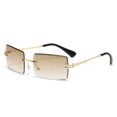 thumbnail image 1 of Gafas de sol cuadradas con borde cortado, gafas de sol a la moda, gafas de sol de moda para mujer, 1 of 6