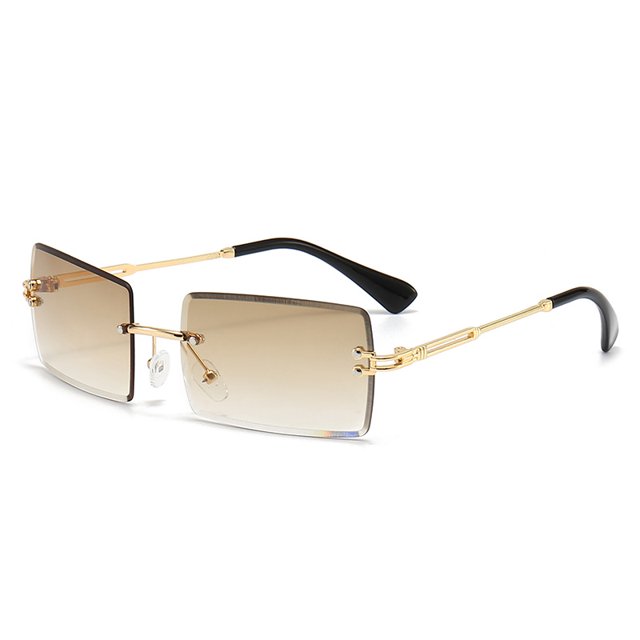 Gafas de sol cuadradas con borde cortado, gafas de sol a la moda, gafas de sol de moda para mujer