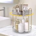 thumbnail image 2 of Clearance 2-Tier Rotate Bathroom Counter Organizer, Countertop Perfume Tray And Vanity Organizer,Corner Makeup Storage, Organizer Countertop For Dresser，Spice Rack, 2 of 5