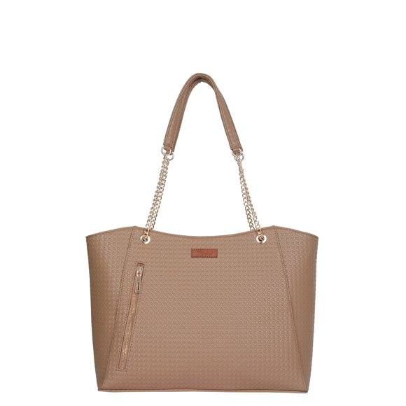 Sishka Sac à Main Taupe – Fourre-Tout en Cuir Végane pour Femmes avec Poignée Supérieure et Sac à Bandoulière pour Usage Quotidien, Travail, Bureau et Voyage