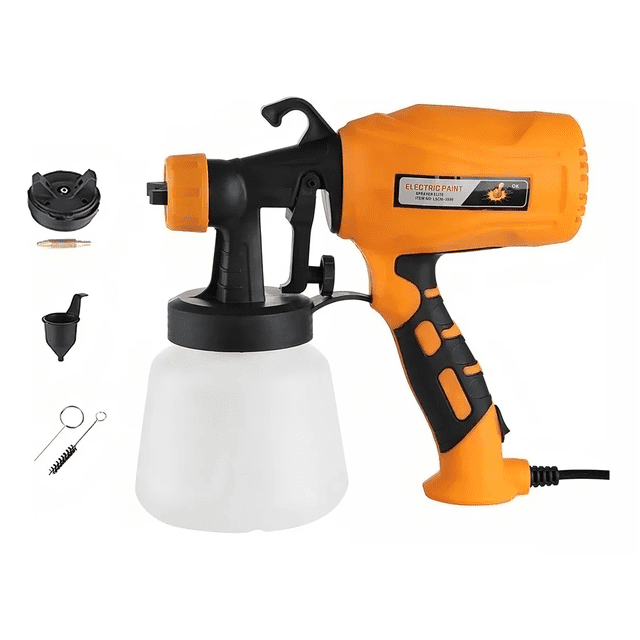 Pulverizador De Pintura Portátil Portátil Inalámbrico 950ml Naranja Con Negro