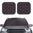 thumbnail image 2 of Vsdgher Vinyl Records Musical Notes Print Car Windshield Sun Shade, Reflective Sunshade Window Sunshade Sun Visor Protector Fit for Cars,Trucks,SUVs-Small, 2 of 6