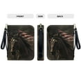 thumbnail image 5 of Kuiaobaty Horse American Flag Print PU Leather Bible Cover Carrying Book Case Church Bag Bible Protective with Handle and Detachable Wrist Strap, Gift for Mother Men Women Father Kids, 2XL, 5 of 7
